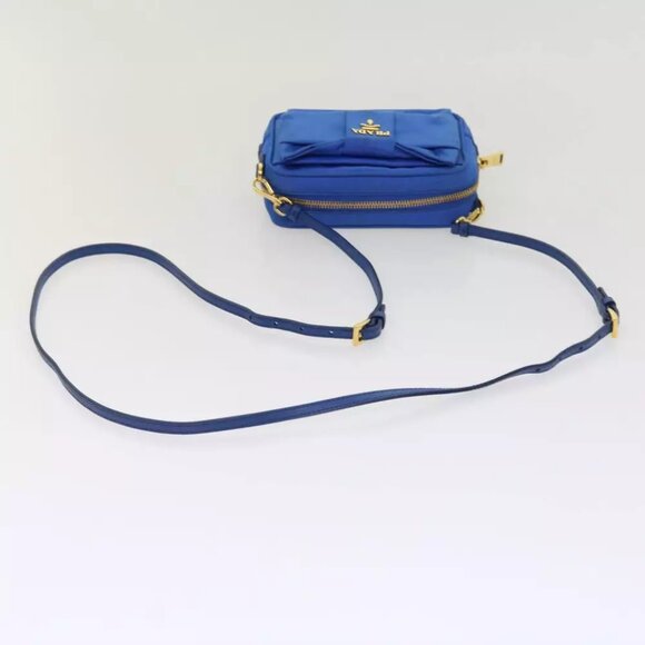 PRADA Shoulder Bag Nylon Blue Auth - Picture 4 of 7
